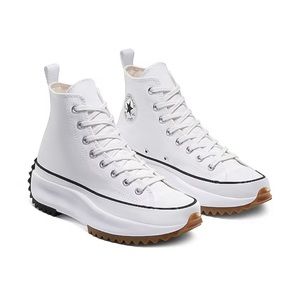 Converse Run Star Hike High White Black Gum Unisex Platform Sneakers